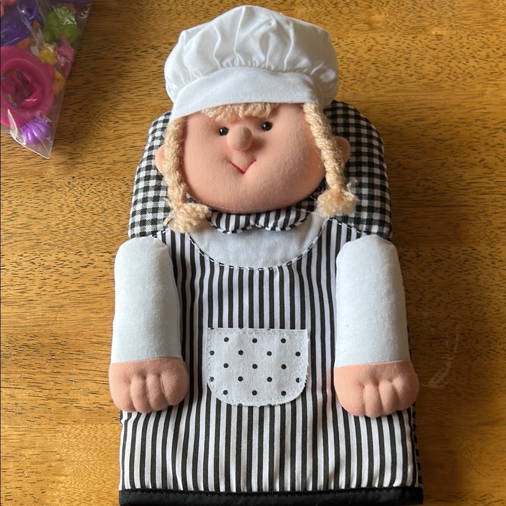 Striped Chef Doll Kitchen Linen